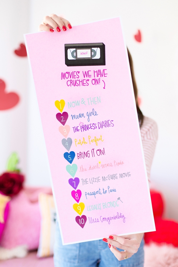 Chick Flick Movie Playlist Printable | studiodiy.com