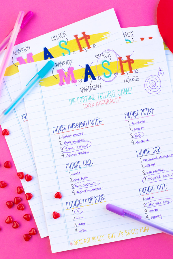 MASH Printables! | studiodiy.com