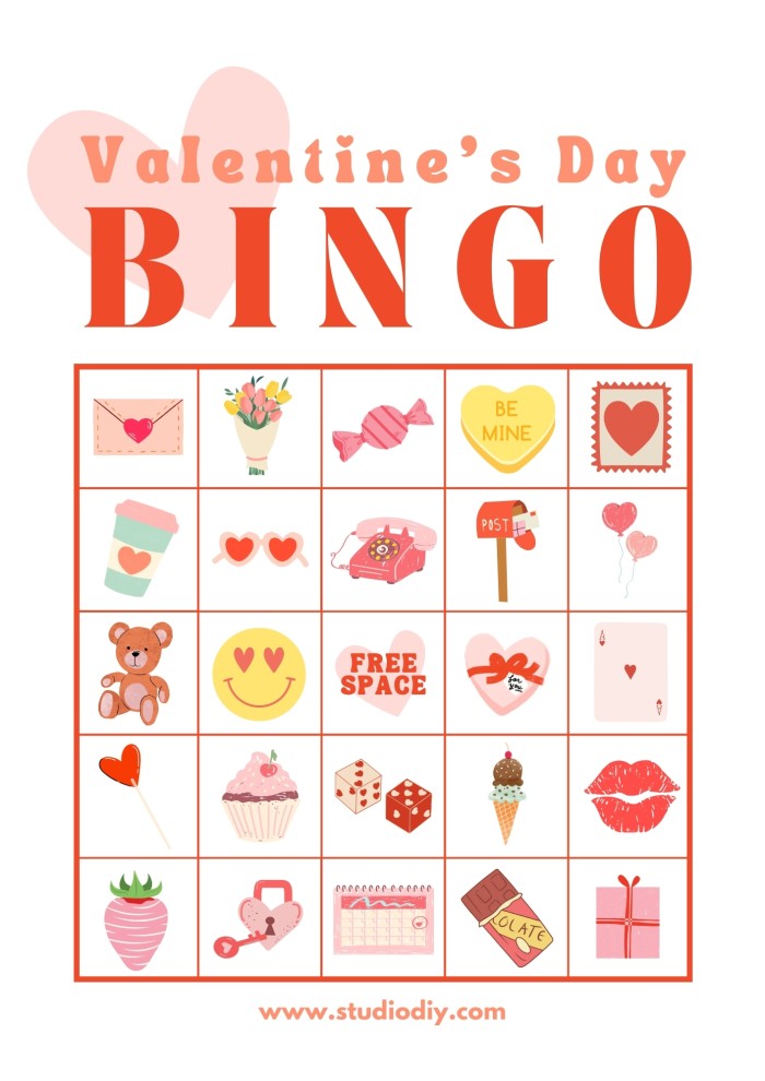 Valentine's Day Bingo Card